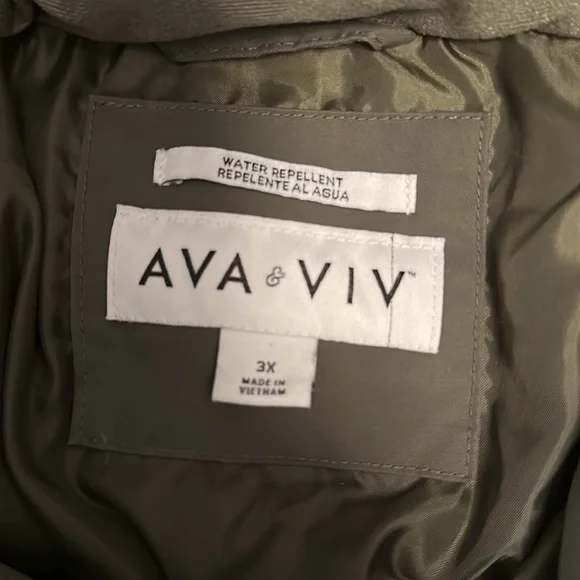 Ava & Viv Khaki Water-Repellent Jacket - Picture 2 of 8